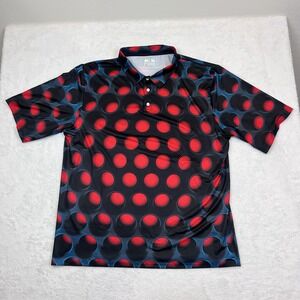 Obnoxious Golf Shirt Mens 4XL Geometric Print Stretch‎ Polyester Blend